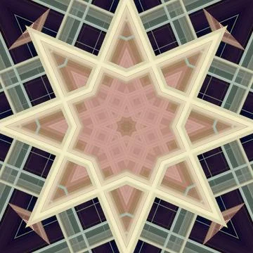 Star seamless pattern. Line pattern.  Kaleidoscopic background Stock Photos