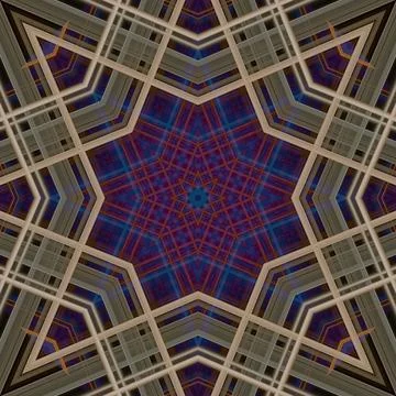 Star seamless pattern. Line pattern.  Kaleidoscopic background Foto stock