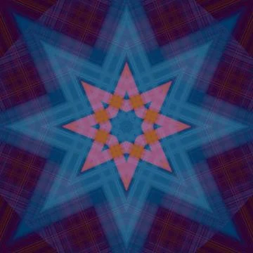 Star seamless pattern. Line pattern.  Kaleidoscopic background Foto stock