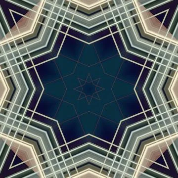 Star seamless pattern. Line pattern.  Kaleidoscopic background Foto stock