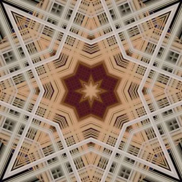 Star seamless pattern. Line pattern.  Kaleidoscopic background 写真素材