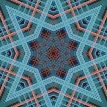 Star seamless pattern. Line pattern.  Kaleidoscopic background Foto stock