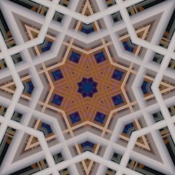 Star seamless pattern. Line pattern.  Kaleidoscopic background 스톡 사진