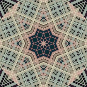 Star seamless pattern. Line pattern.  Kaleidoscopic background 스톡 사진