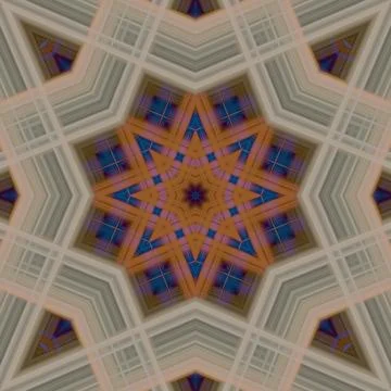 Star seamless pattern. Line pattern.  Kaleidoscopic background Foto stock