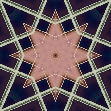 Star seamless pattern. Line pattern.  Kaleidoscopic background Foto stock