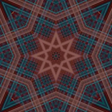 Star seamless pattern. Line pattern.  Kaleidoscopic background 스톡 사진