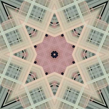 Star seamless pattern. Line pattern.  Kaleidoscopic background 写真素材