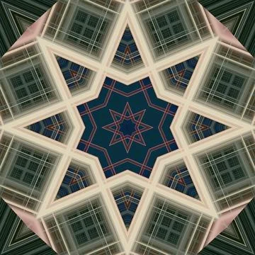 Star seamless pattern. Line pattern.  Kaleidoscopic background Stock Photos
