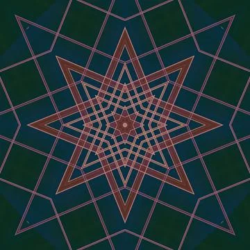 Star seamless pattern. Line pattern.  Kaleidoscopic background Foto stock