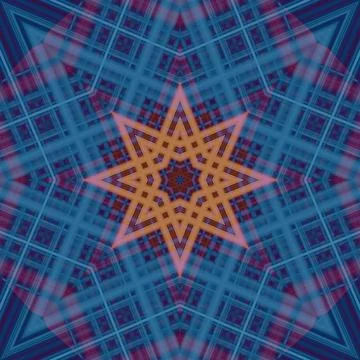 Star seamless pattern. Line pattern.  Kaleidoscopic background Stock Photos