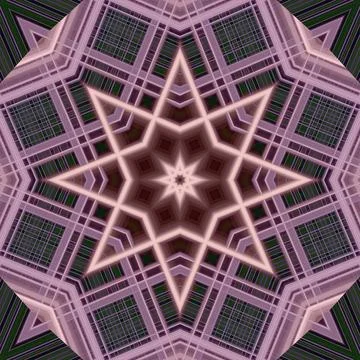 Star seamless pattern. Line pattern.  Kaleidoscopic background Foto stock