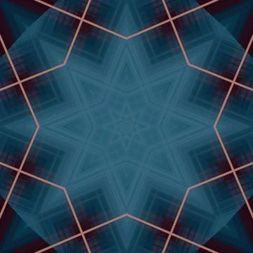 Star seamless pattern. Line pattern.  Kaleidoscopic background 写真素材