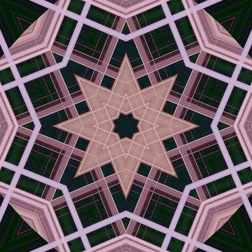 Star seamless pattern. Line pattern.  Kaleidoscopic background Foto stock