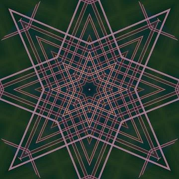 Star seamless pattern. Line pattern.  Kaleidoscopic background 스톡 사진