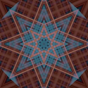 Star seamless pattern. Line pattern.  Kaleidoscopic background 스톡 사진