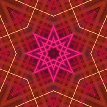 Star seamless pattern. Line pattern.  Kaleidoscopic background 写真素材