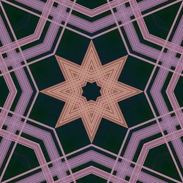 Star seamless pattern. Line pattern.  Kaleidoscopic background Foto stock