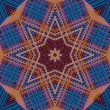 Star seamless pattern. Line pattern.  Kaleidoscopic background Foto stock