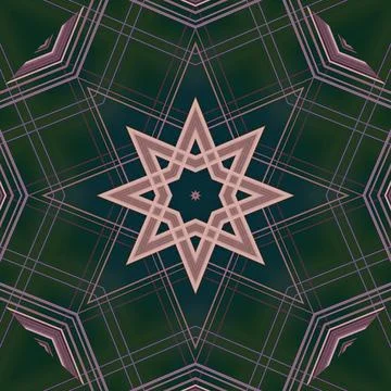 Star seamless pattern. Line pattern.  Kaleidoscopic background Stock Photos