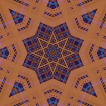 Star seamless pattern. Line pattern.  Kaleidoscopic background Foto stock