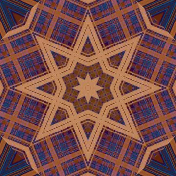 Star seamless pattern. Line pattern.  Kaleidoscopic background 写真素材