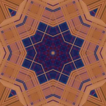 Star seamless pattern. Line pattern.  Kaleidoscopic background Foto stock