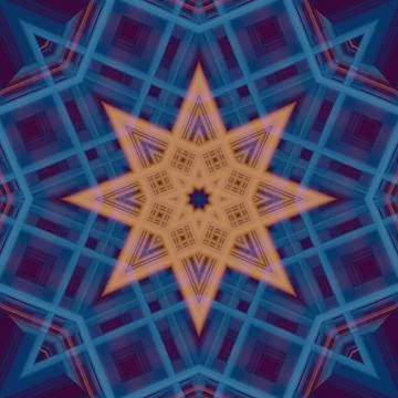 Star seamless pattern. Line pattern.  Kaleidoscopic background Stock Photos