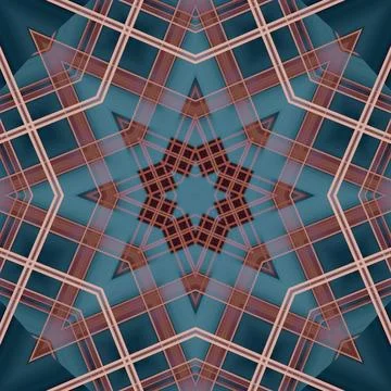 Star seamless pattern. Line pattern.  Kaleidoscopic background 写真素材