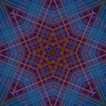 Star seamless pattern. Line pattern.  Kaleidoscopic background Foto stock