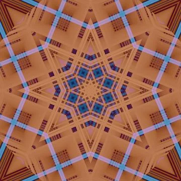 Star seamless pattern. Line pattern.  Kaleidoscopic background 스톡 사진
