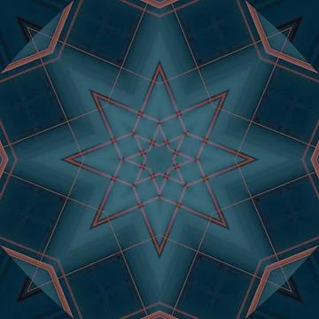 Star seamless pattern. Line pattern.  Kaleidoscopic background Foto stock