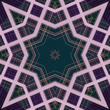Star seamless pattern. Line pattern.  Kaleidoscopic background 스톡 사진