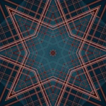 Star seamless pattern. Line pattern.  Kaleidoscopic background Foto stock