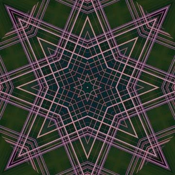 Star seamless pattern. Line pattern.  Kaleidoscopic background Stock Photos