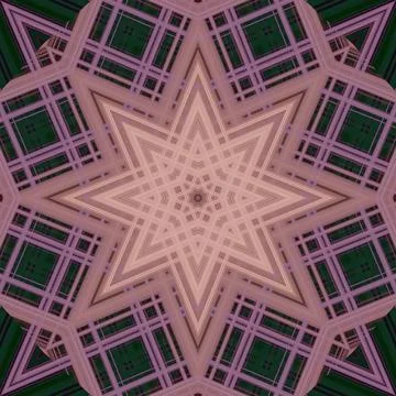 Star seamless pattern. Line pattern.  Kaleidoscopic background Stock Photos