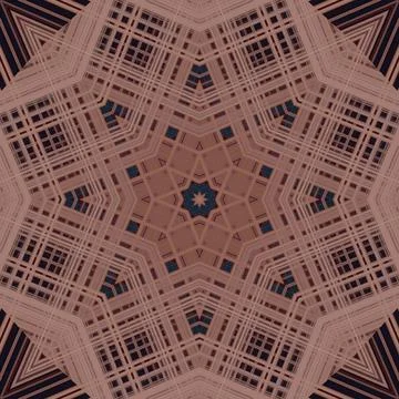 Star seamless pattern. Line pattern.  Kaleidoscopic background Stock Photos