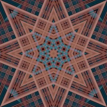 Star seamless pattern. Line pattern.  Kaleidoscopic background Foto stock