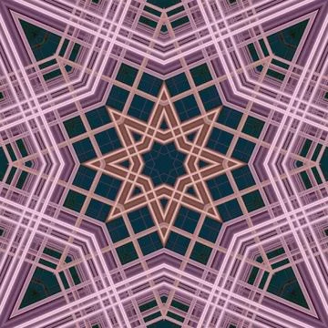 Star seamless pattern. Line pattern.  Kaleidoscopic background 写真素材