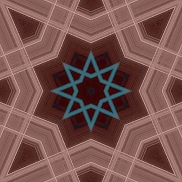 Star seamless pattern. Line pattern.  Kaleidoscopic background 스톡 사진