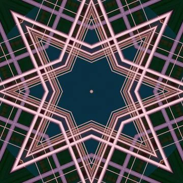 Star seamless pattern. Line pattern.  Kaleidoscopic background Foto stock