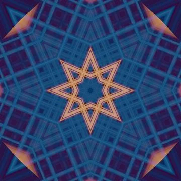Star seamless pattern. Line pattern.  Kaleidoscopic background 스톡 사진