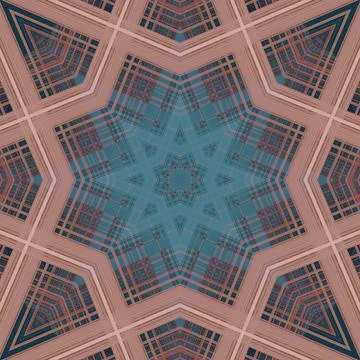 Star seamless pattern. Line pattern.  Kaleidoscopic background Foto stock