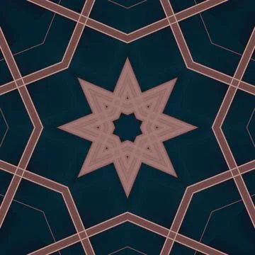 Star seamless pattern. Line pattern.  Kaleidoscopic background 스톡 사진