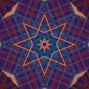 Star seamless pattern. Line pattern.  Kaleidoscopic background Foto stock