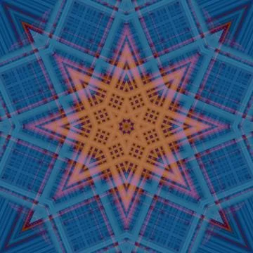 Star seamless pattern. Line pattern.  Kaleidoscopic background 스톡 사진