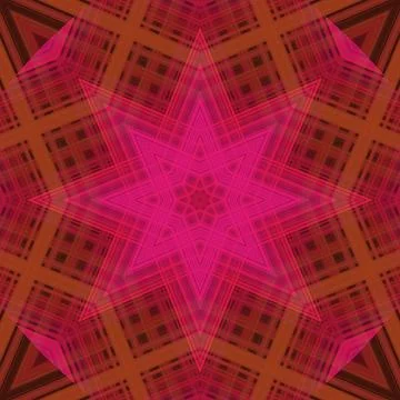 Star seamless pattern. Line pattern.  Kaleidoscopic background Foto stock