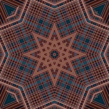 Star seamless pattern. Line pattern.  Kaleidoscopic background 写真素材