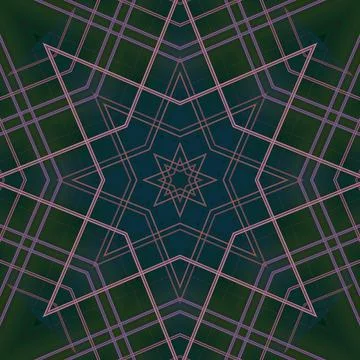 Star seamless pattern. Line pattern.  Kaleidoscopic background Foto stock