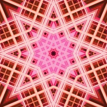 Star seamless pattern. Line pattern.  Kaleidoscopic background Foto stock